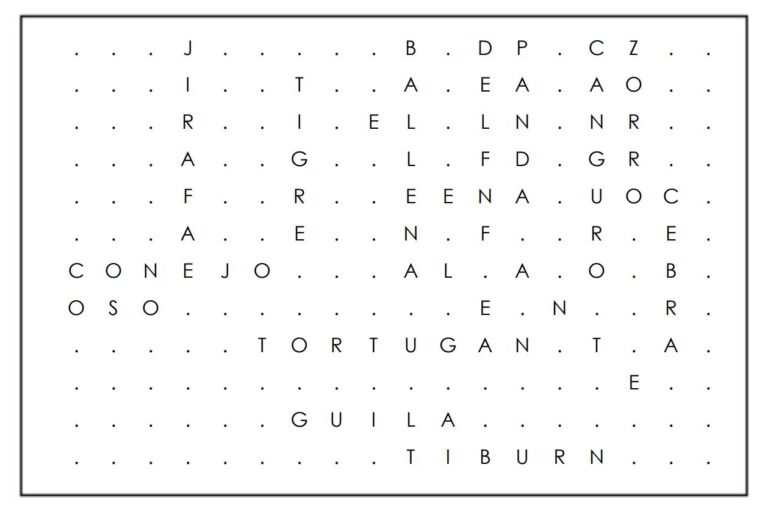 Spanish Word Search Printable (+PDF 100% Free): Animals 🦁